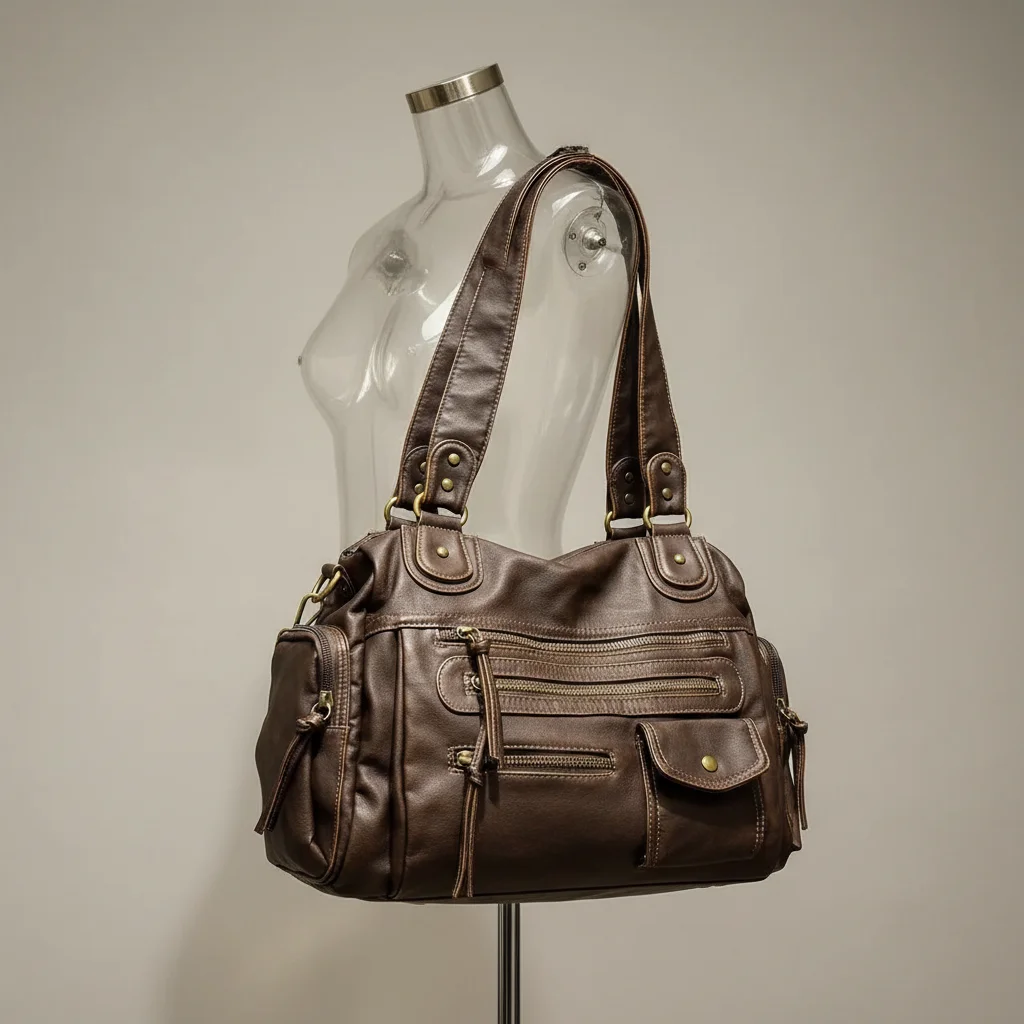 Sac étudiante cabas bandoulière multipoches - Vue 5 - sac étudiante