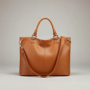 Sac étudiante cabas en cuir fendu - Vue 1 - sac étudiante