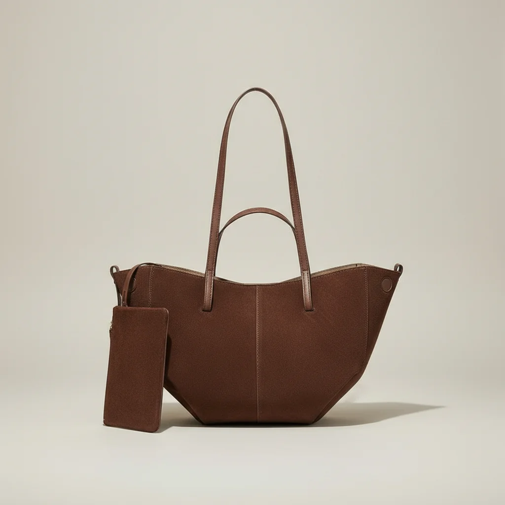 sac étudiante cabas en daim grand format - Vue 11 - sac étudiante