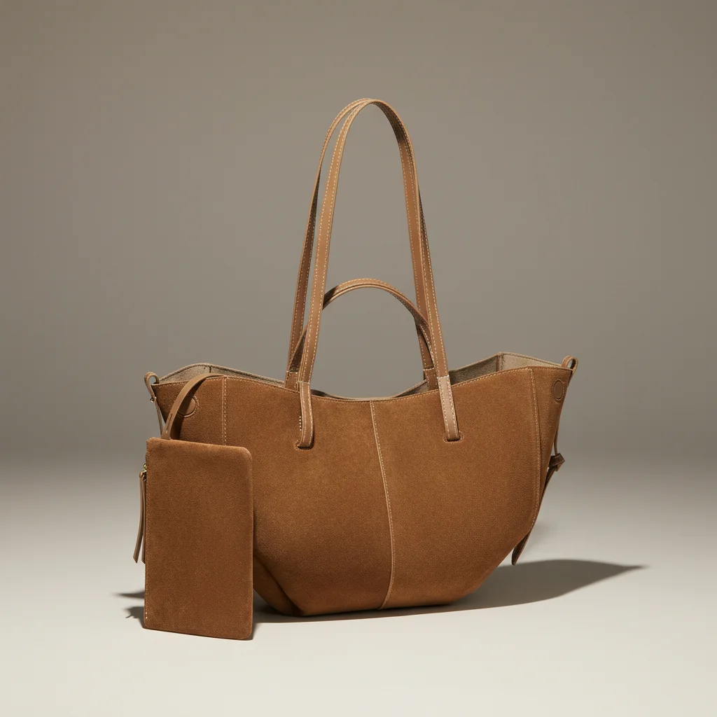 sac étudiante cabas en daim grand format - Vue 12 - sac étudiante