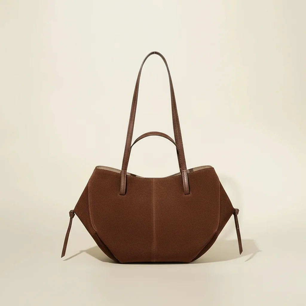 sac étudiante cabas en daim grand format - Vue 6 - sac étudiante