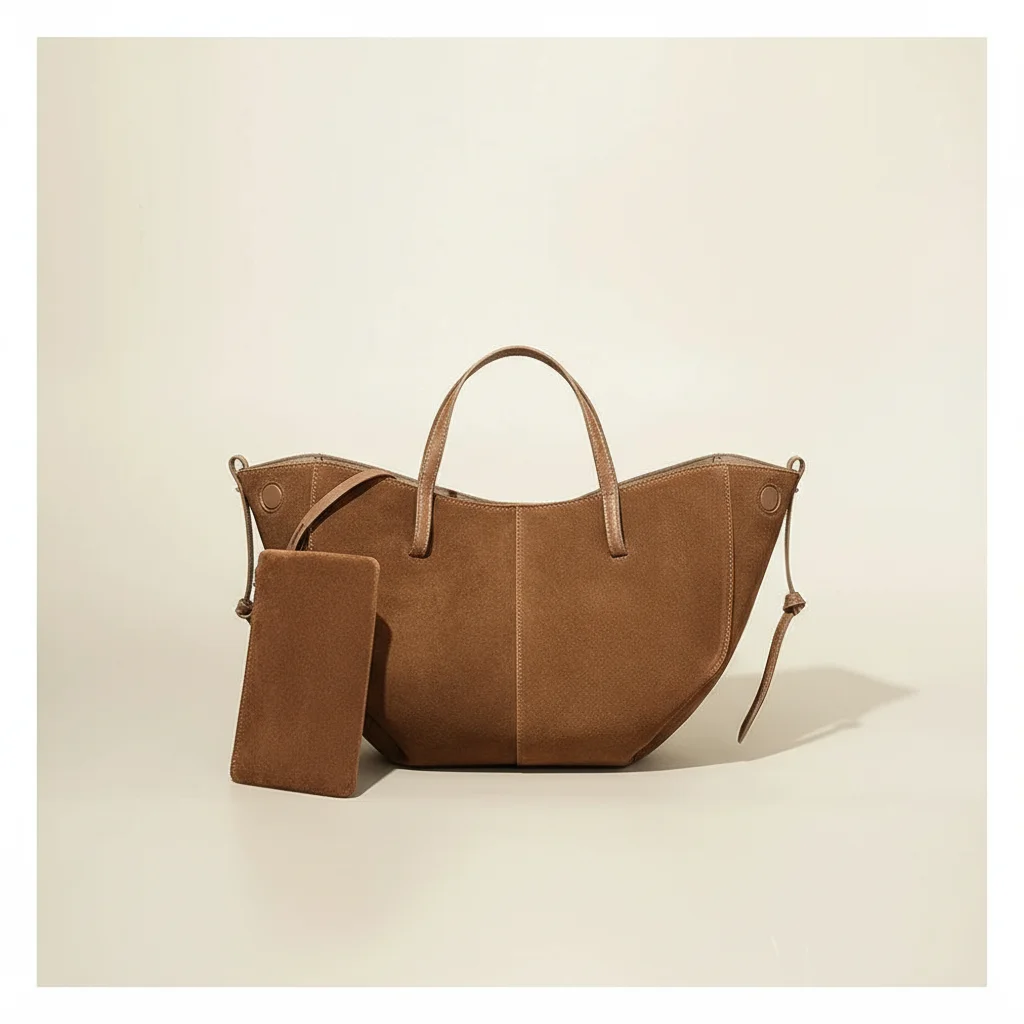 sac étudiante cabas en daim grand format - Vue 7 - sac étudiante