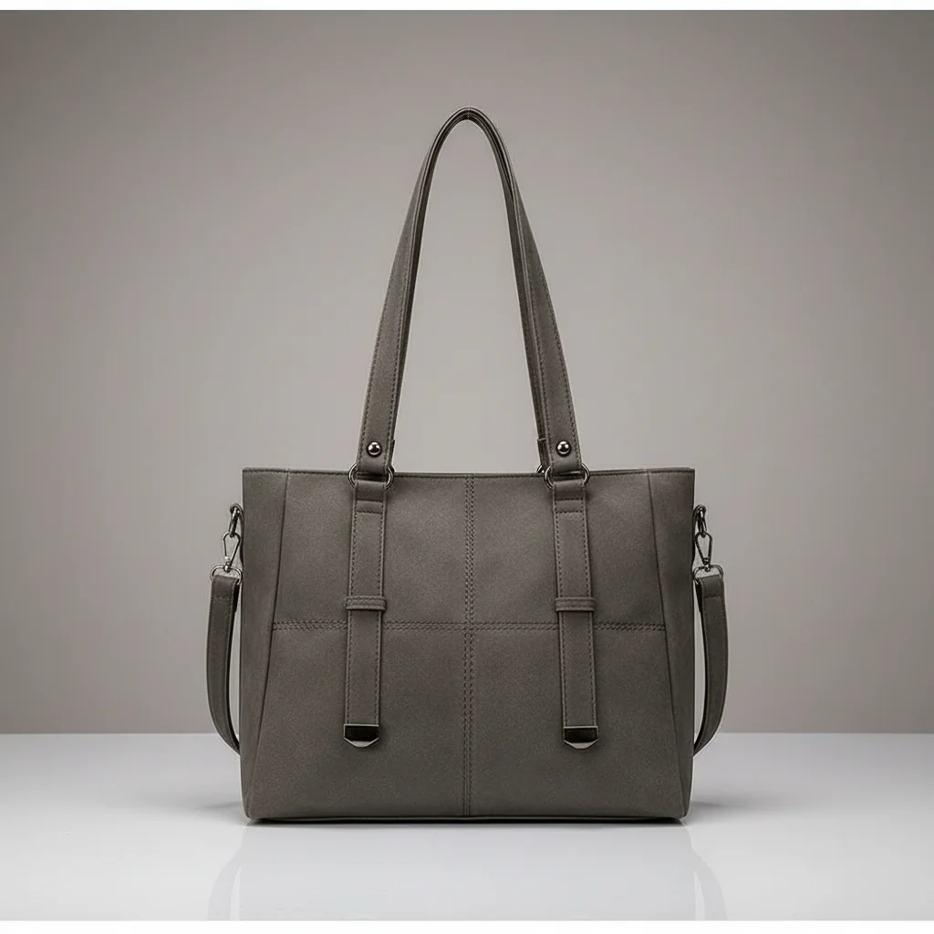 sac étudiante cabas en daim polyvalent - Vue 1 - sac étudiante