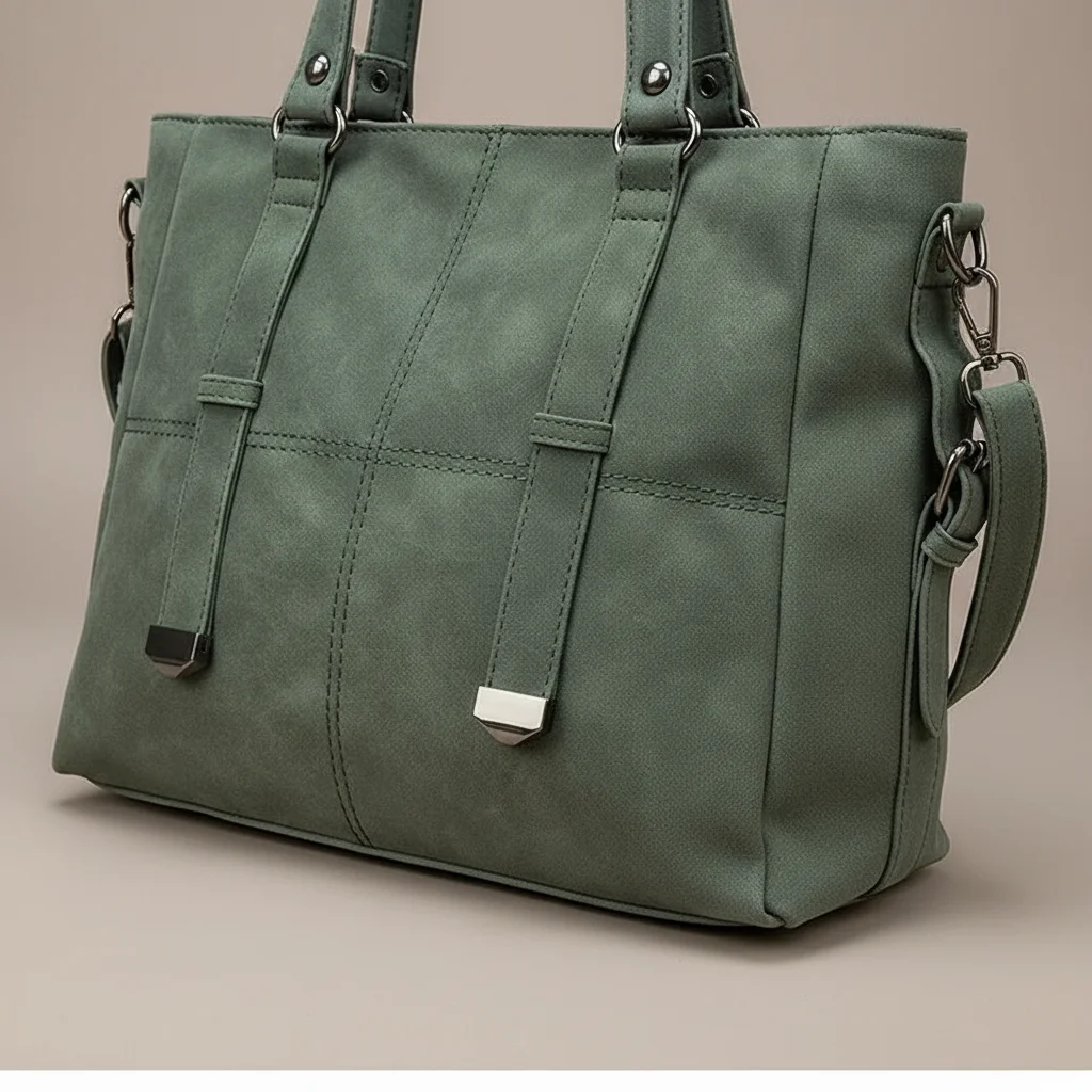 sac étudiante cabas en daim polyvalent - Vue 4 - sac étudiante