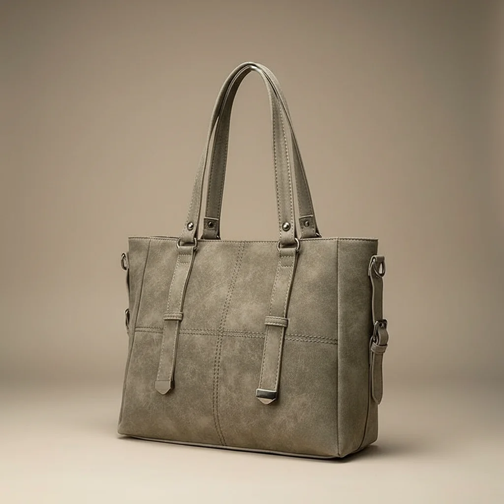 sac étudiante cabas en daim polyvalent - Vue 6 - sac étudiante