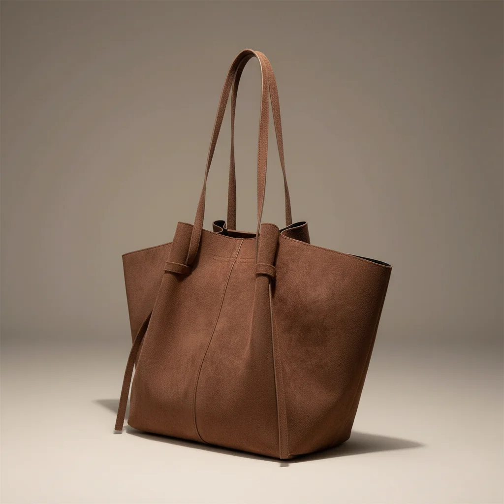 Sac étudiante cabas en daim souple - Vue 1 - sac étudiante