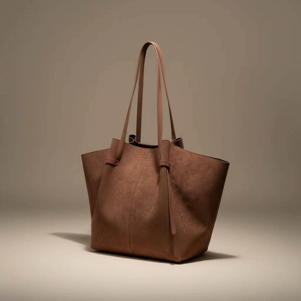 Sac étudiante cabas en daim souple - Vue 4 - sac étudiante