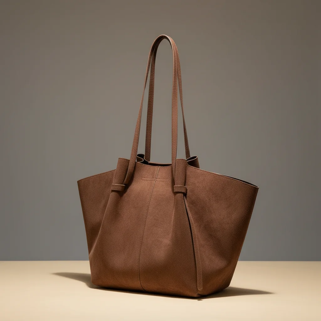 Sac étudiante cabas en daim souple - Vue 5 - sac étudiante