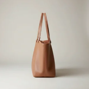 sac étudiante cabas grand format cuir grainé - Vue 2 - sac étudiante
