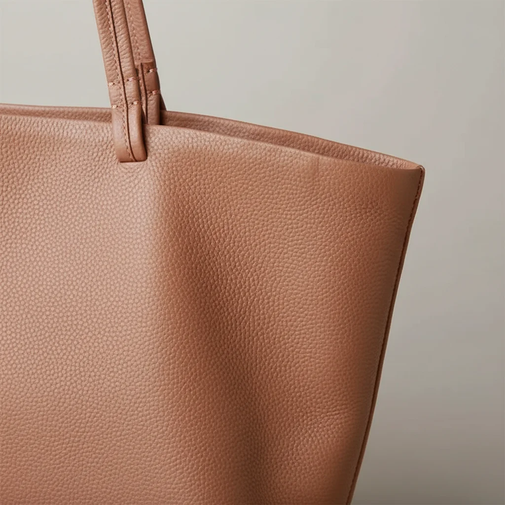 sac étudiante cabas grand format cuir grainé - Vue 4 - sac étudiante