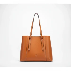 Sac étudiante cabas similicuir grainé luxe - Vue 2 - sac étudiante