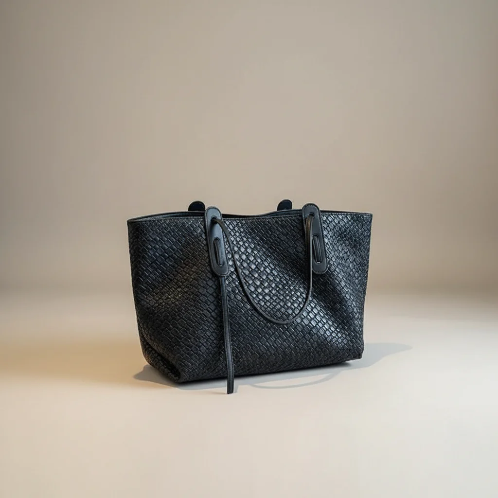 Sac étudiante cabas tressé en similicuir - Vue 3 - sac étudiante