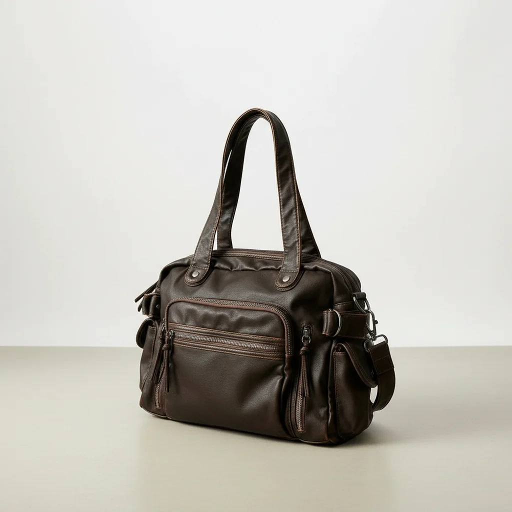 Sac étudiante cabas vintage bandoulière - Vue 1 - sac étudiante