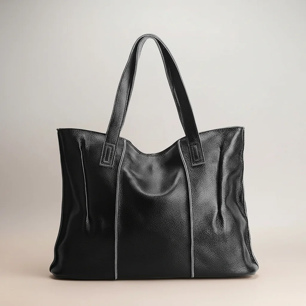Sac étudiante grand format cuir - Vue 3 - sac étudiante