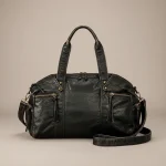 Sac étudiante grand format cuir pu vintage - Vue 1 - sac étudiante