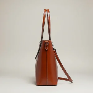 Sac étudiante grand format en cuir - Vue 2 - sac étudiante