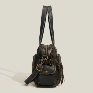 Sac étudiante grand format en cuir synthétique - Vue 2 - sac étudiante