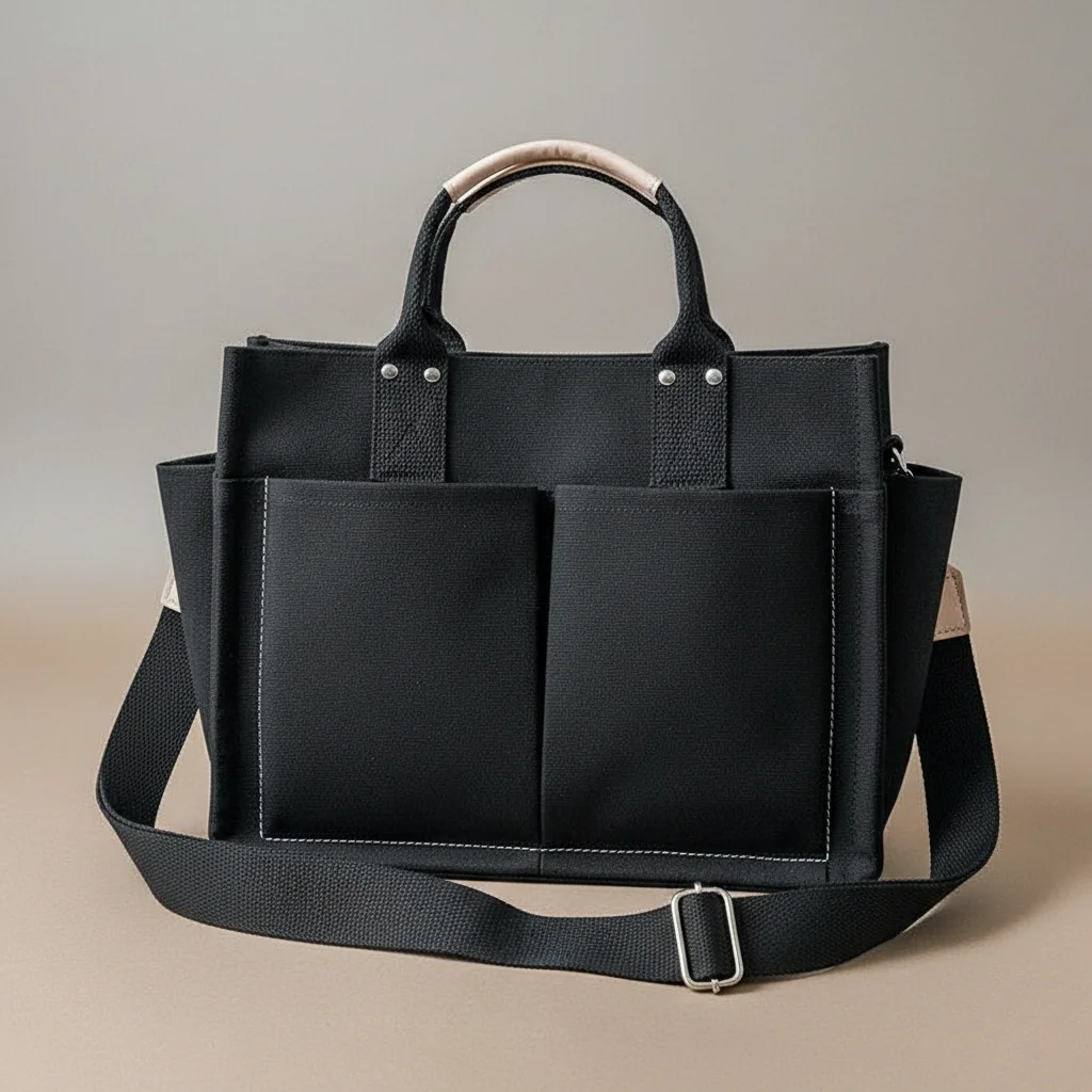 Sac étudiante grand format en tissu robuste - Vue 4 - sac étudiante