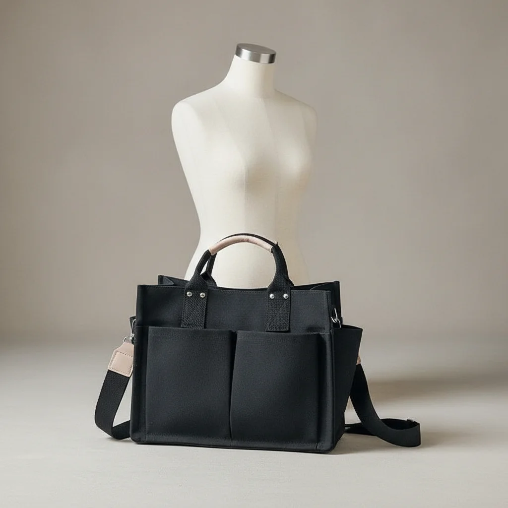 Sac étudiante grand format en tissu robuste - Vue 5 - sac étudiante