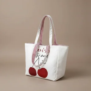 sac étudiante grand format en toile réversible - Vue 1 - sac étudiante
