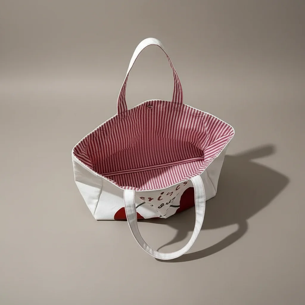 sac étudiante grand format en toile réversible - Vue 3 - sac étudiante