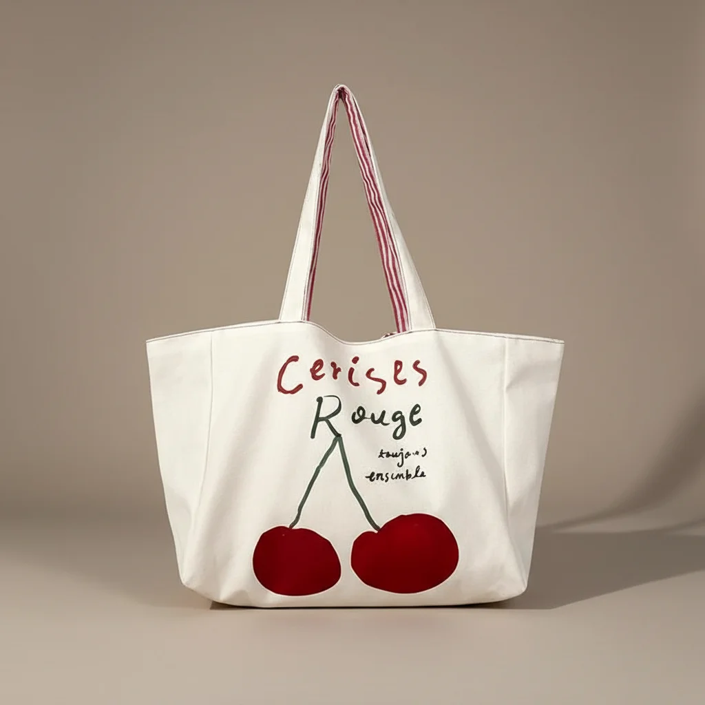 sac étudiante grand format en toile réversible - Vue 6 - sac étudiante