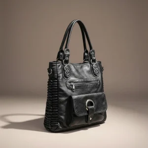 Sac étudiante lycée en similicuir grainé - Vue 2 - sac étudiante