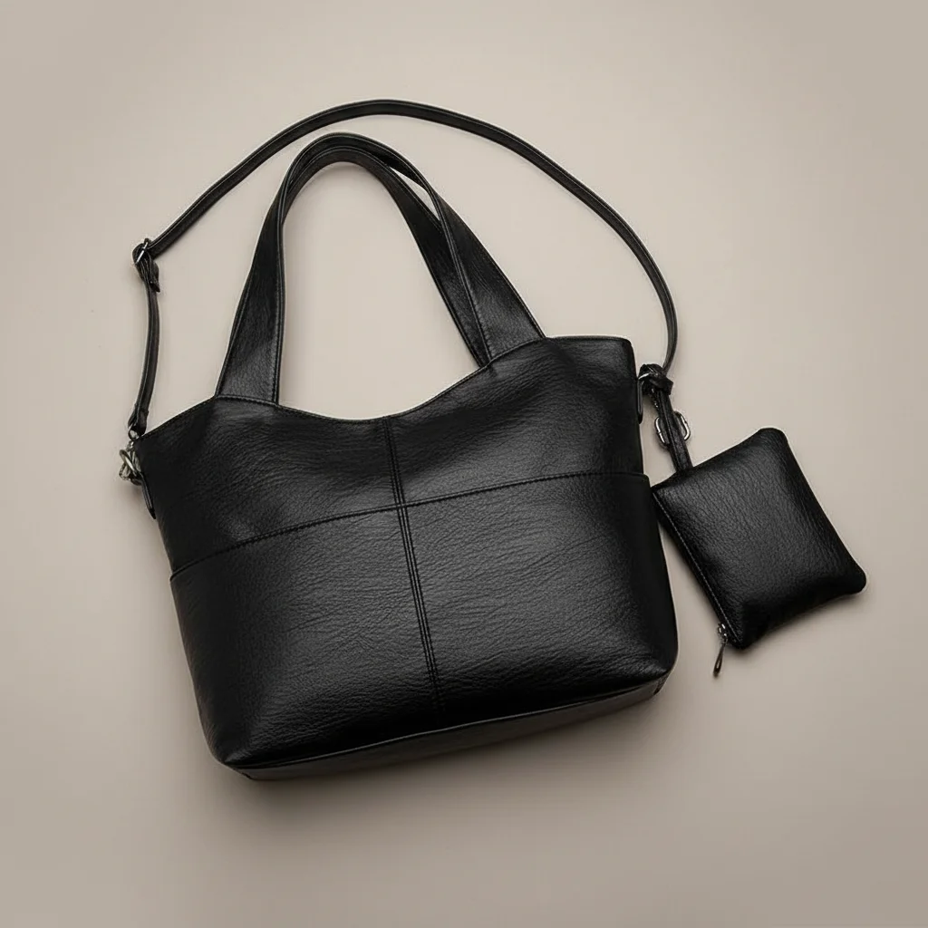 Sac étudiante lycée similicuir bandoulière - Vue 3 - sac étudiante