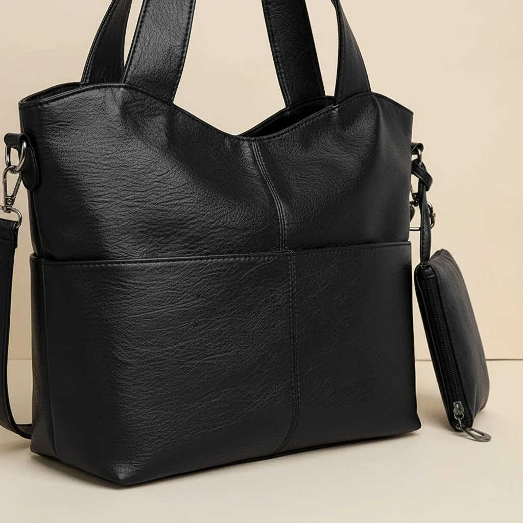 Sac étudiante lycée similicuir bandoulière - Vue 4 - sac étudiante
