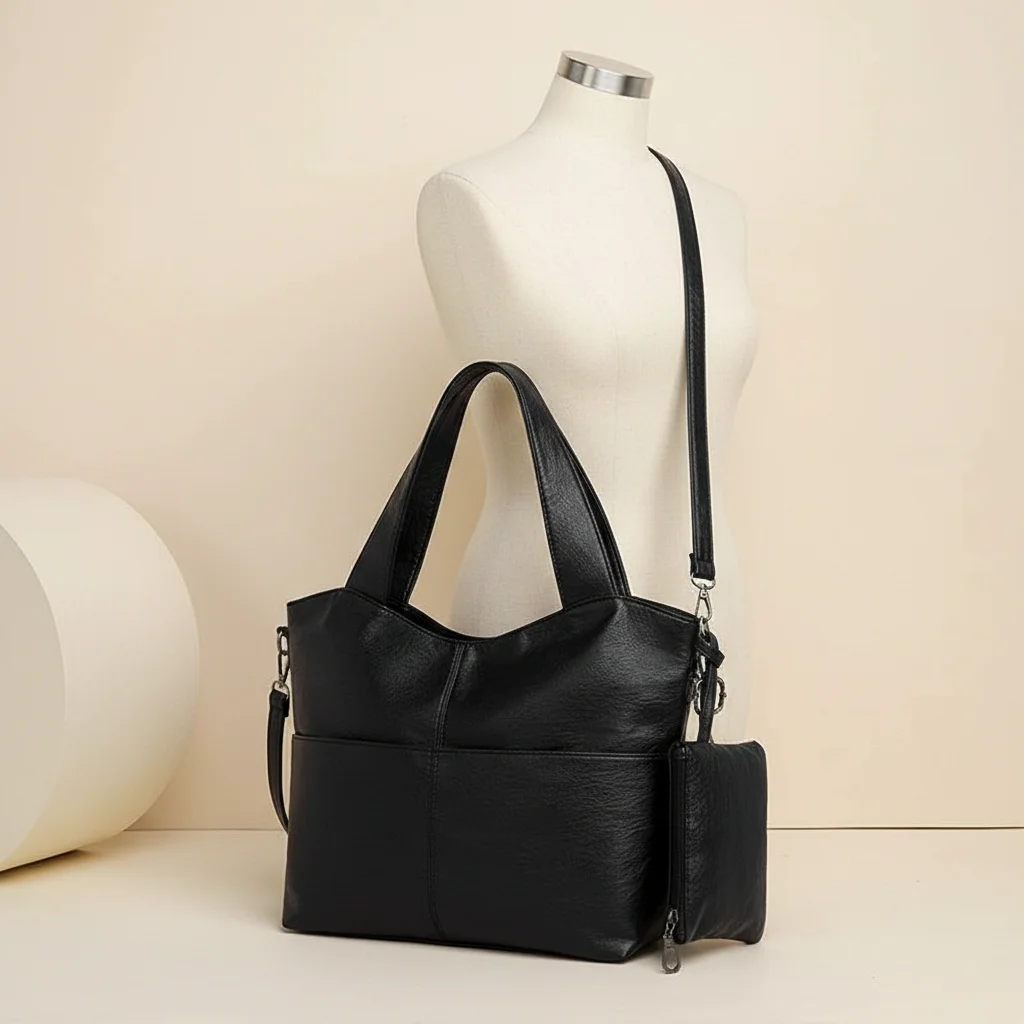 Sac étudiante lycée similicuir bandoulière - Vue 5 - sac étudiante