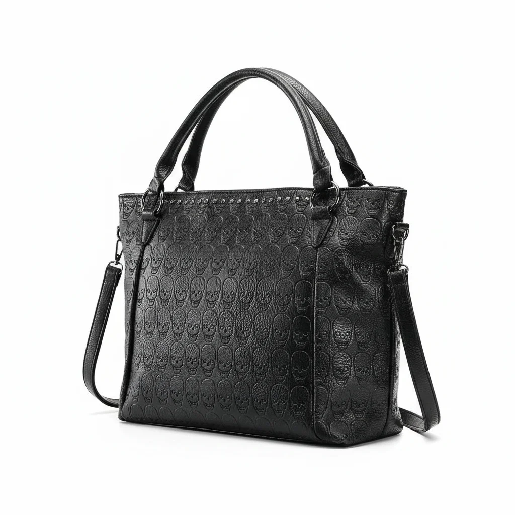 Sac étudiante lycée style biker en pu - Vue 1 - sac étudiante