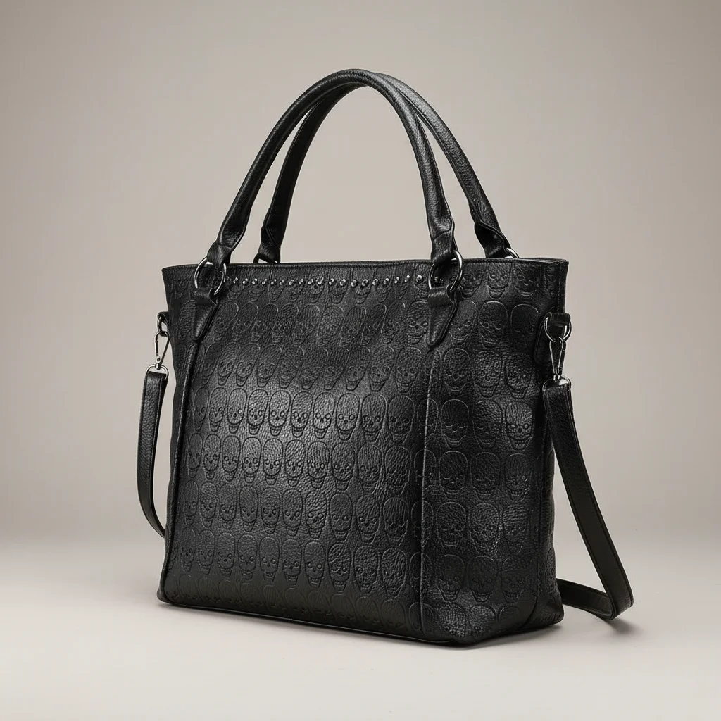 Sac étudiante lycée style biker en pu - Vue 2 - sac étudiante