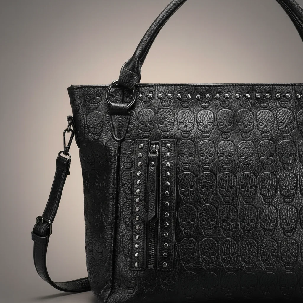 Sac étudiante lycée style biker en pu - Vue 4 - sac étudiante