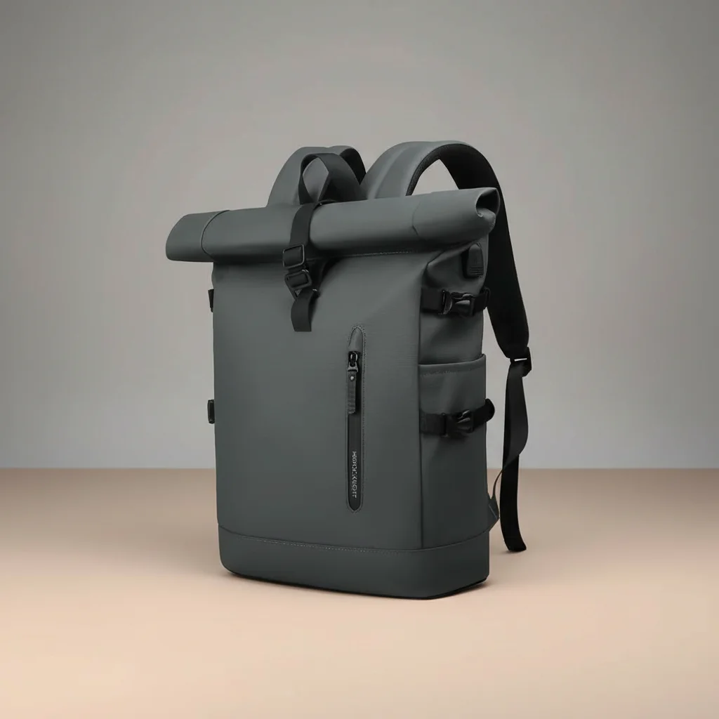 Sac étudiante roll top imperméable 27l - Vue 6 - sac étudiante