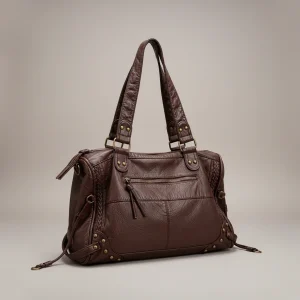 Sac étudiante spacieux en cuir synthétique - Vue 1 - sac étudiante